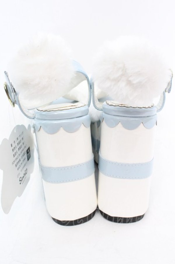 画像3: DearMyLove / シナモロール厚底サンダル M シロｘサックス O-25-10-23-1044-EL-SH-YM-ZT-K017 (3)