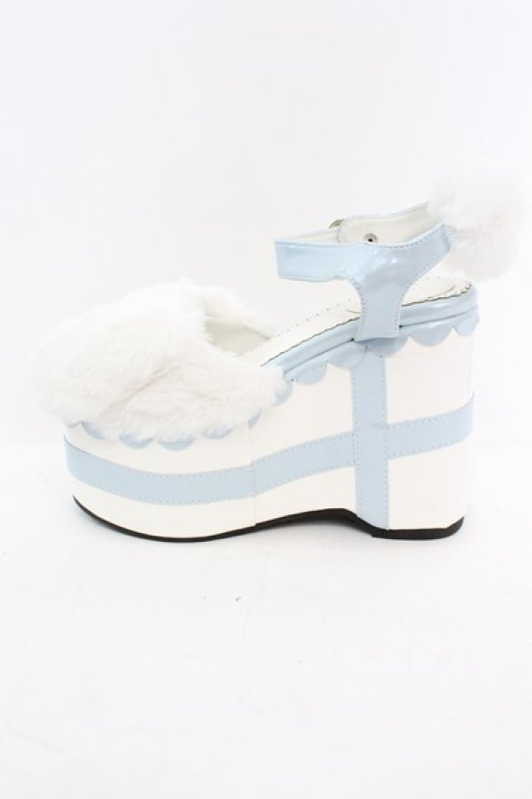 画像5: DearMyLove / シナモロール厚底サンダル M シロｘサックス O-25-10-23-1044-EL-SH-YM-ZT-K017 (5)