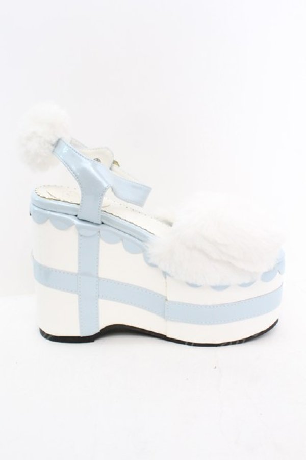 画像7: DearMyLove / シナモロール厚底サンダル M シロｘサックス O-25-10-23-1044-EL-SH-YM-ZT-K017 (7)