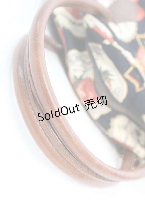 画像3: 【SALE】Jane Marple / ストロベリーラベルのボストンバッグ  ネイビーｘブラウン O-25-10-23-1004-JM-BG-YM-ZT-K026 (3)