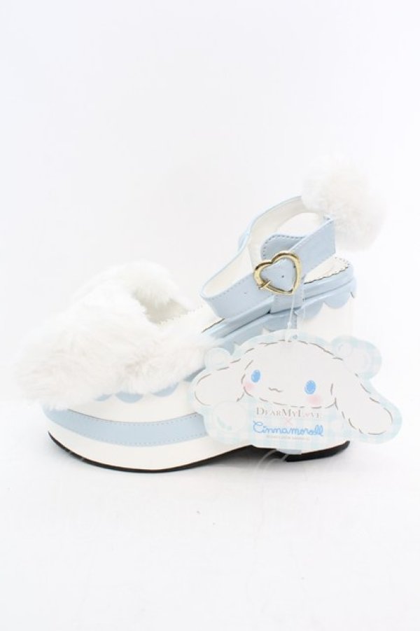 画像8: DearMyLove / シナモロール厚底サンダル M シロｘサックス O-25-10-23-1044-EL-SH-YM-ZT-K017 (8)