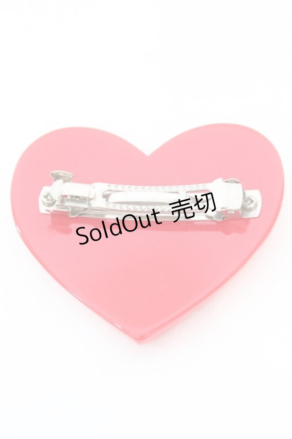 画像2: MILK / アクリルハートバレッタ  アカ O-25-10-23-1049-ML-AC-OW-ZT150-F001 (2)