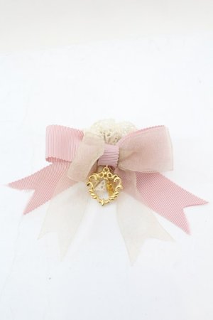 画像: BABY,THE STARS SHINE BRIGHT / リボンヘアクリップ＆ブローチ  ピンク O-25-10-23-1052-BA-AC-OW-ZT1025F