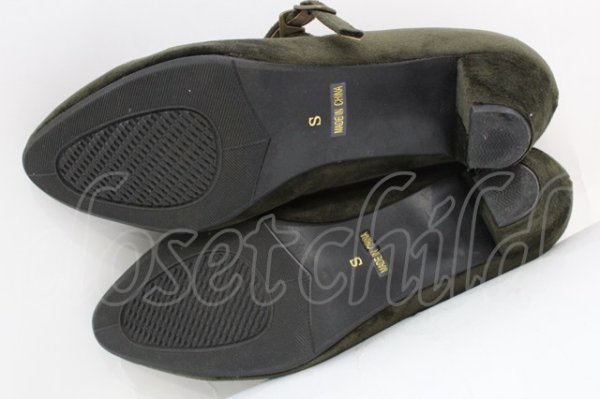 画像8: an another angelus / クロスストラップベロアパンプス M グリーン O-25-10-23-1054-CA-SH-IG-ZT-K022 (8)