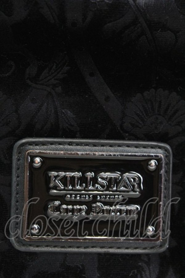 画像2: KILL STAR / Aeons Velvet Backpack リュック  ブラック O-25-10-23-1001-SL-BG-IG-OS (2)