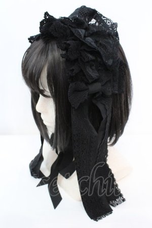 画像: ALICE and the PIRATES / ネフィラロングヘッドドレス  クロ O-25-10-23-1008-PA-AC-OW-ZT1025F