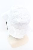 画像2: Candy Stripper / LACY BUCKET HAT  ホワイト O-25-10-23-1010-PU-AC-OW-ZT1025F (2)