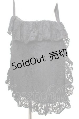 画像: merry jenny / flowerレースフリルトート  クロ O-25-10-23-1002-LO-BG-OW-OS