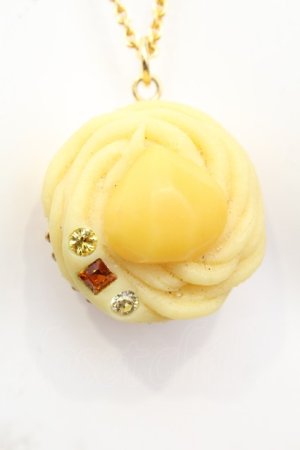 画像: Q-pot. / モンブランカップケーキネックレス  イエロー O-25-10-23-1022-QP-AC-IG-ZT1025F