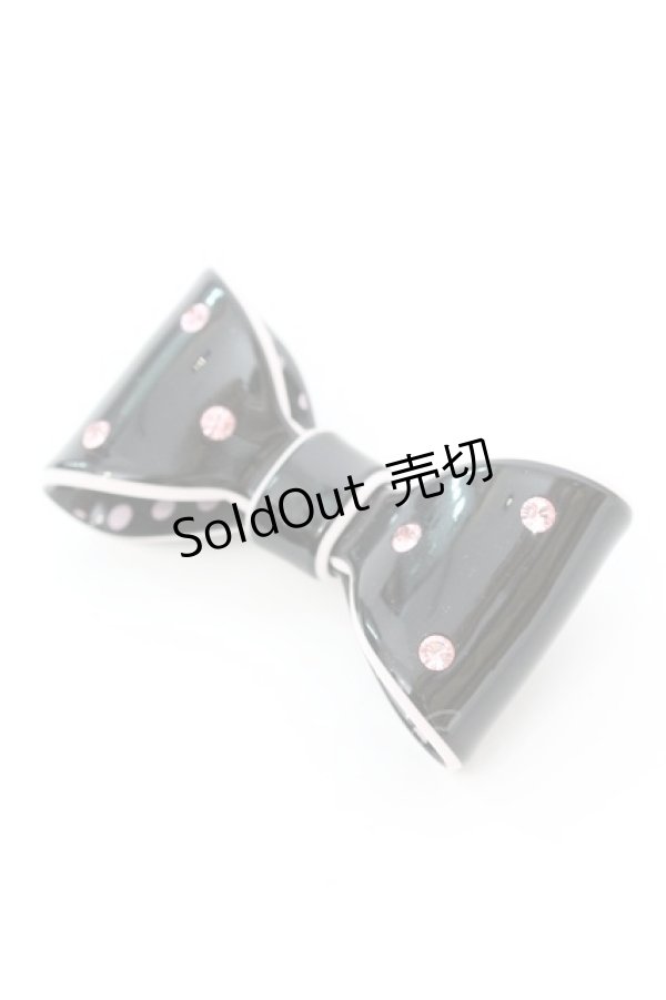 画像1: 【SALE】Emily Temple cute / リボンバレッタ  クロ O-25-10-23-1030-ET-AC-IG-ZT012-F002 (1)