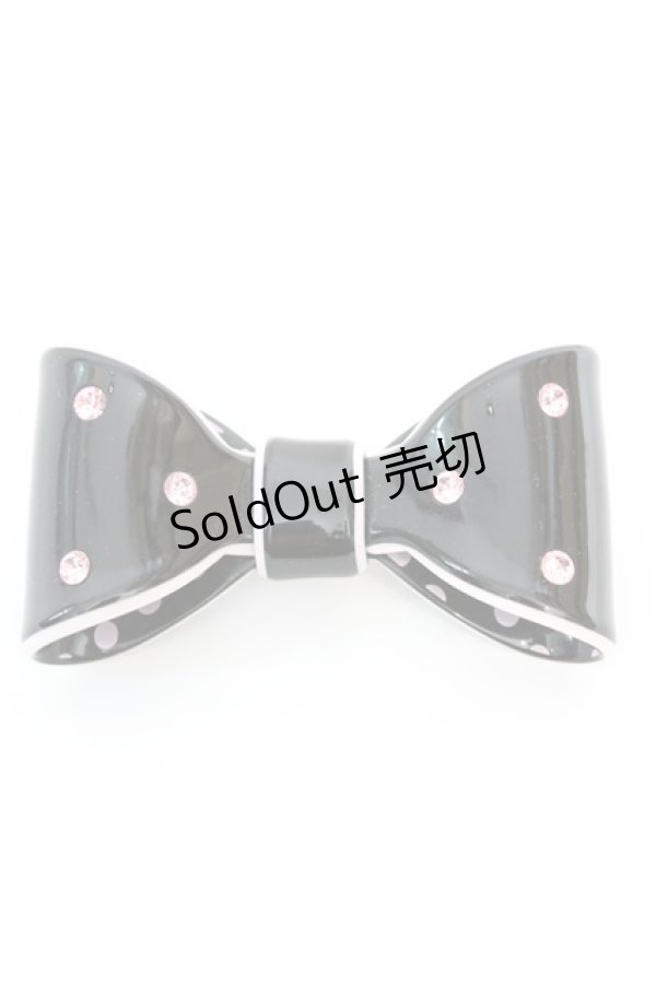 画像2: 【SALE】Emily Temple cute / リボンバレッタ  クロ O-25-10-23-1030-ET-AC-IG-ZT012-F002 (2)