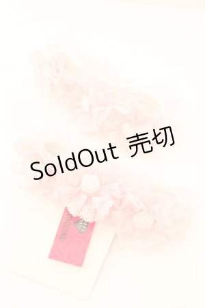 画像: 【SALE】ALGONQUINS / レースガーターリング  ピンク O-25-10-23-1031-AL-AC-IG-ZT012-F001