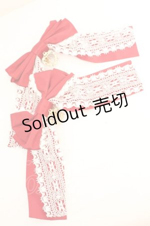 画像: 【SALE】BABY,THE STARS SHINE BRIGHT / 裾スカラップタータンチェックジャンパースカートセットのリボンコーム  えんじ＊シロ O-25-10-23-1040-BA-AC-IG-ZT012-F001