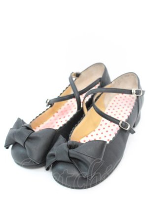 画像: Emily Temple cute / リボンシューズ 22 1/2cm クロ O-25-10-23-1041-ET-SH-IG-ZT-K002