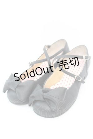 画像: Emily Temple cute / リボンシューズ 22 1/2cm クロ O-25-10-23-1041-ET-SH-IG-ZT-K002