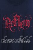 画像2: REFLEM / ラインストーンロゴ半袖Tシャツ XXL ブラック O-25-10-23-060-PU-TO-OW-OS (2)