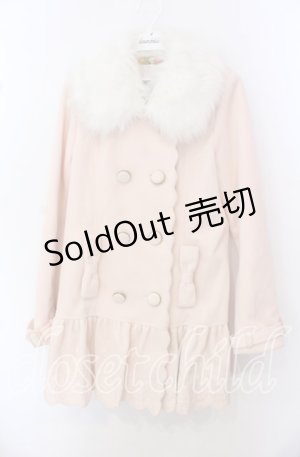 画像: LIZ LISA / スカラップ裾刺繍コート  ピンク O-25-10-23-067-LO-OP-OW-OS