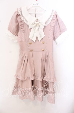 画像: LIZ LISA / ギンガムドッキングワンピース  ピンク O-25-10-23-074-LO-OP-IG-OS