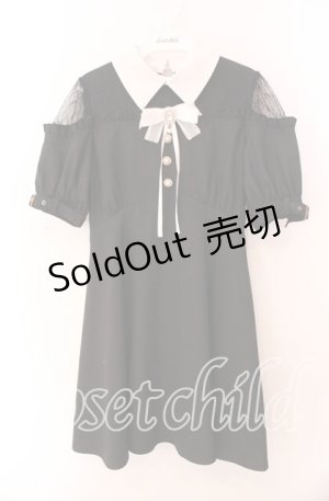 画像: Rojita / レース切替ビジュブローチワンピース  クロ×シロ O-25-10-23-078-LO-OP-IG-OS