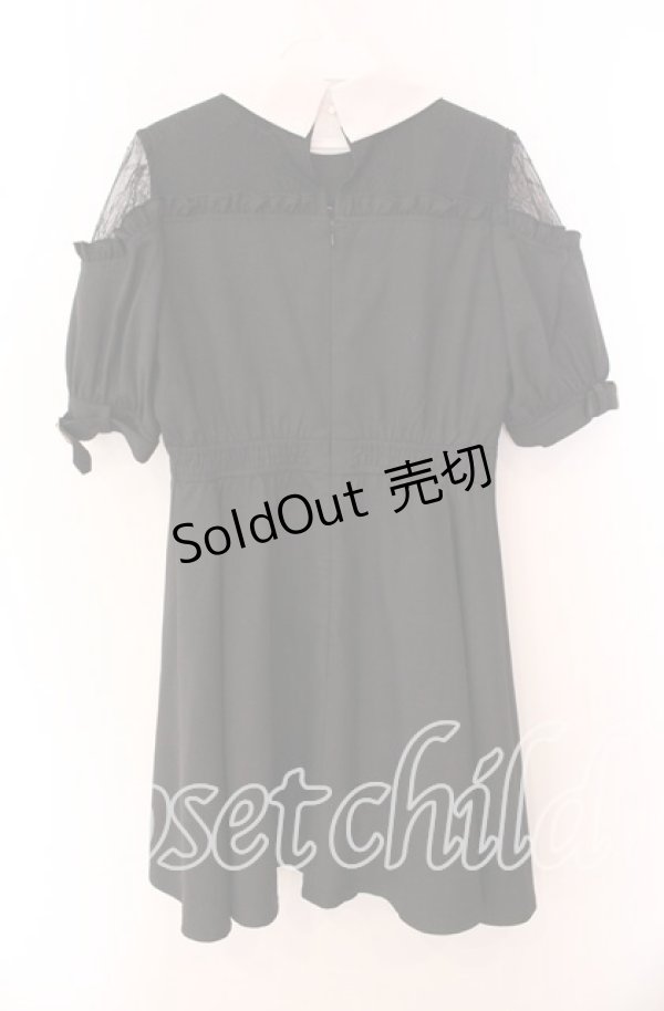 画像4: Rojita / レース切替ビジュブローチワンピース  クロ×シロ O-25-10-23-078-LO-OP-IG-OS (4)