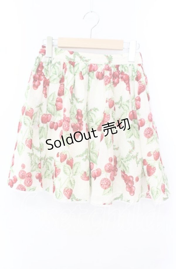 画像1: MILK / CHERRY gardenスカート  アイボリー O-25-10-23-009-ML-SK-OW-ZT456 (1)