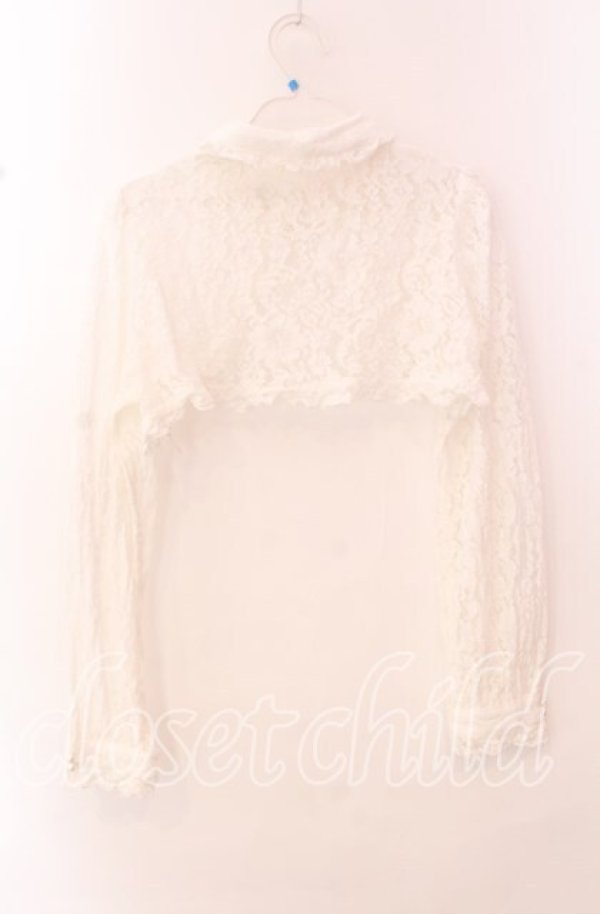 画像3: NOEMIE / お嬢さんクロップドブラウス付きフリルミニワンピース【ブラウス単品】  シロ O-25-10-23-081-LO-BL-IG-OS (3)