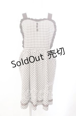 画像: F i.n.t / ギンガムチェックエプロンジャンスカ F ブラウン O-25-10-23-018-CA-OP-OW-ZT054