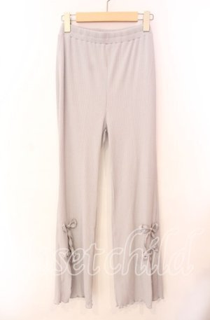 画像: Candy Stripper / TINY RIBBON FLARE PANTS　パンツ F ライトグレー O-25-10-23-025-PU-PA-OW-OS