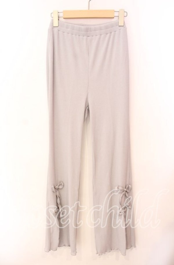 画像1: Candy Stripper / TINY RIBBON FLARE PANTS　パンツ F ライトグレー O-25-10-23-025-PU-PA-OW-OS (1)