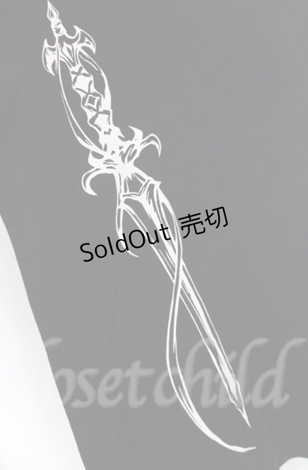 画像3: BACKSTAGE PASS / TRIPLE DAGGER(トリプルダガー）ビッグシルエット クルーネックTシャツ F ブラック O-25-10-24-034-PU-TS-YM-OS (3)