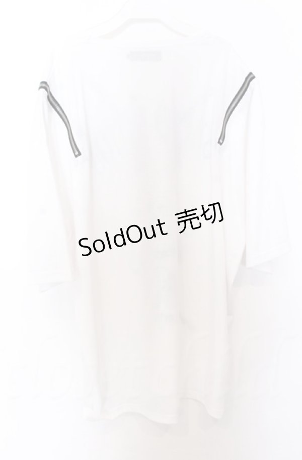 画像3: PSYCHO NATION / ショルダーZIPラビットBIG Ｔシャツ 44 ホワイト O-25-10-24-037-LO-TS-YM-ZS (3)