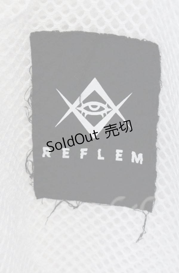 画像2: REFLEM / ビッグツギハギメッシュトップス F ホワイト O-25-10-24-039-PU-TO-YM-ZT265 (2)