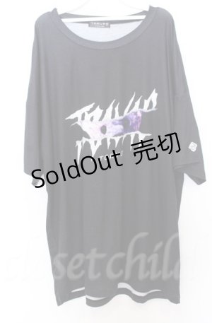 画像: TRAVAS TOKYO / 昇華転写プリント Tシャツ  ブラック O-25-10-24-042-PU-TS-YM-OS