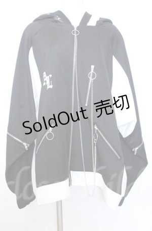 画像: Amilige / ドルマンスリーブジャージZIPパーカー F ホワイトｘブラック O-25-10-24-044-PU-TO-YM-OS