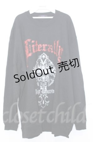 画像: Amilige / クロスプリントBIGプルオーバー L ブラック O-25-10-24-046-PU-TO-YM-ZS