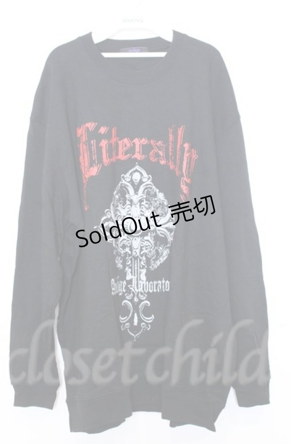 画像1: Amilige / クロスプリントBIGプルオーバー L ブラック O-25-10-24-046-PU-TO-YM-ZS (1)