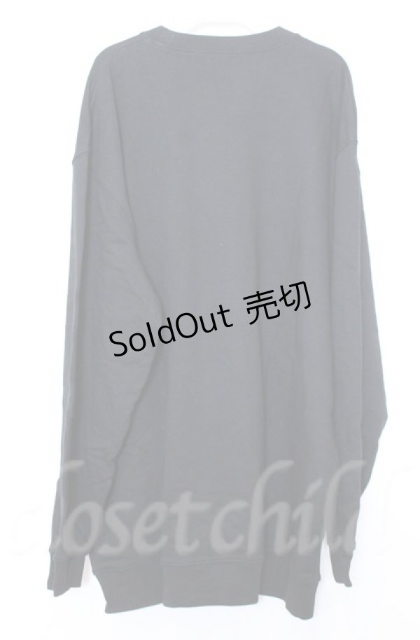 画像3: Amilige / クロスプリントBIGプルオーバー L ブラック O-25-10-24-046-PU-TO-YM-ZS (3)