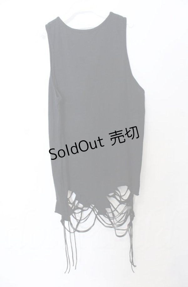 画像4: REFLEM / クラッシュ加工ロングノースリーブトップス　タンクトップ F ブラック O-25-10-24-051-PU-TO-YM-ZS (4)