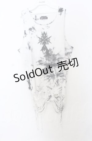 画像: REFLEM / ダメージデザインタンクトップ F ホワイト O-25-10-24-052-PU-TO-YM-ZS