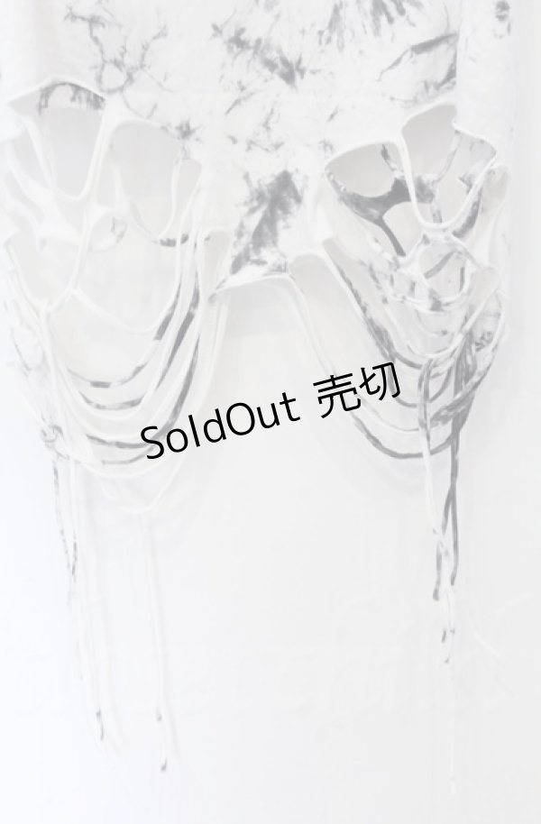 画像3: REFLEM / ダメージデザインタンクトップ F ホワイト O-25-10-24-052-PU-TO-YM-ZS (3)