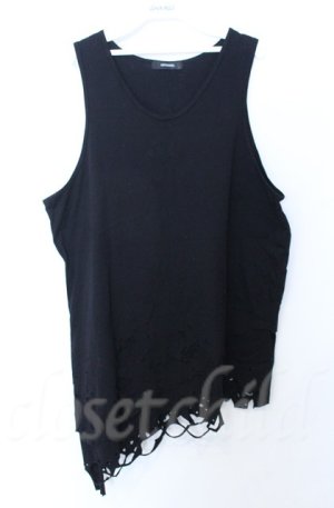 画像: NOVESSEL / オパールダメージアシンメトリータンクトップ  ブラック O-25-10-24-059-LO-TO-YM-OS