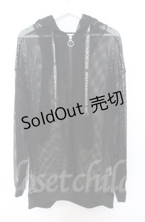 画像: PSYCHO NATION / うさみみメッシュパーカー  ブラック O-25-10-24-060-LO-TO-YM-OS