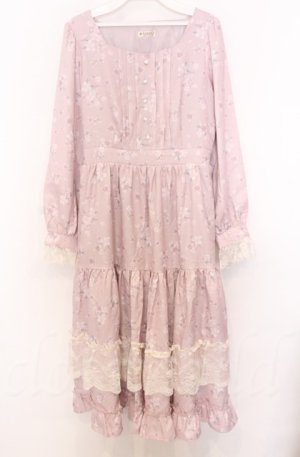 画像: axes femme / SAKURAティアードワンピース F ピンク O-25-10-24-020-AX-OP-YM-ZT24