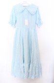 画像1: m petit by misako / TT*Mギンガムチェック半袖ワンピース S サックス O-25-10-24-022-LO-OP-YM-OS (1)