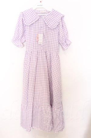 画像: m petit by misako / TT*Mギンガムチェック半袖ワンピース S ラベンダー O-25-10-24-023-LO-OP-YM-ZT133