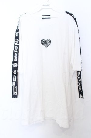 画像: BACKSTAGE PASS / D-T'S(ディー－ティーズ)ロゴテープビッグシルエット F ホワイト O-25-10-24-031-PU-TS-YM-OS