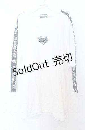 画像: BACKSTAGE PASS / D-T'S(ディー－ティーズ)ロゴテープビッグシルエット F ホワイト O-25-10-24-031-PU-TS-YM-ZS