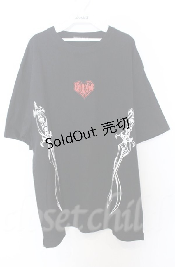 画像1: BACKSTAGE PASS / TRIPLE DAGGER(トリプルダガー）ビッグシルエット クルーネックTシャツ F ブラック O-25-10-24-034-PU-TS-YM-OS (1)