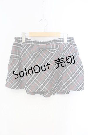 画像: Candy Stripper / リボンチェックスカパン  グレー O-25-10-25-030-PU-PA-IG-OS