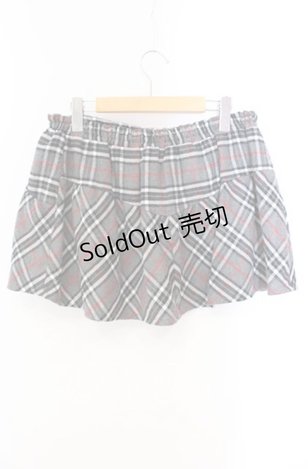 画像3: Candy Stripper / リボンチェックスカパン  グレー O-25-10-25-030-PU-PA-IG-ZT1028M (3)